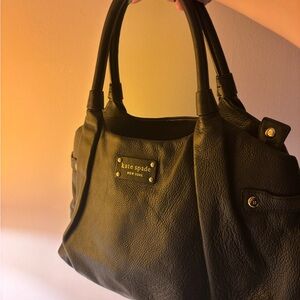 Kate Spade Black Textured Shoulder Bag